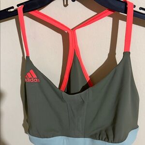 Adidas Women's Olive and Coral Sports Bra